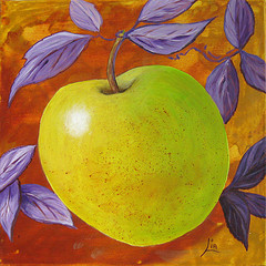 exp�rimentation plus moderne � peindre des pommes (2009) par Lia Lioret 