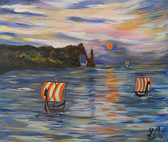 " Arriv�e des vikings " Martine Lecl�re