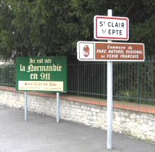 Saint Clair sur Epte, village francilien, porte historique de la Normandie.