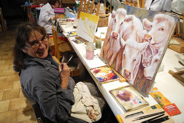 Peintre Marie-Solange DUBREUCQ  de BOURY EN VEXIN Oise 