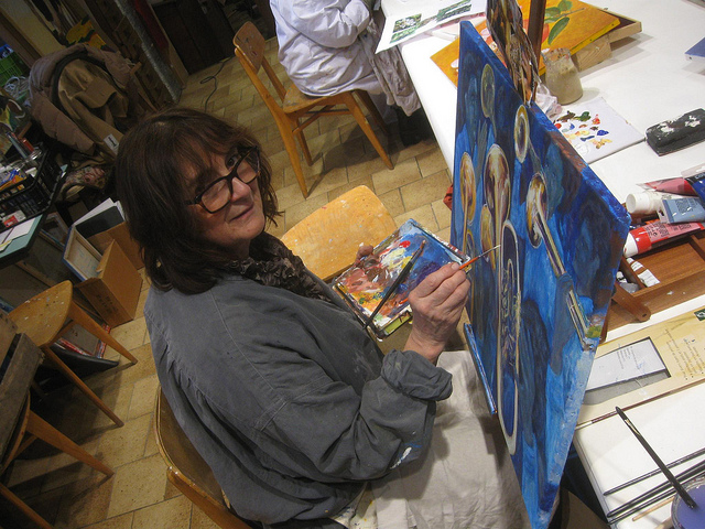 Peintre Marie-Solange DUBREUCQ  de BOURY EN VEXIN Oise 