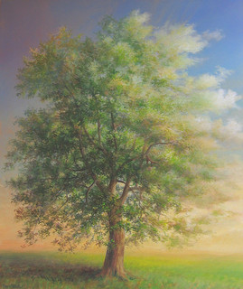 L'arbre,  le cycle de l'eau, peinture th�me ecologie par Pierre Marcel 