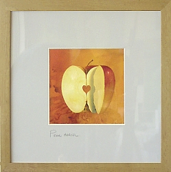 ces reproductions sont encadr�es sous verre en bois naturel vernis