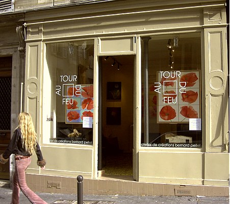 L'ayelier de cr�ation Bernard Pedllet rue Durantin Paris 18 accueille une petite expo de Pierre Marcel
