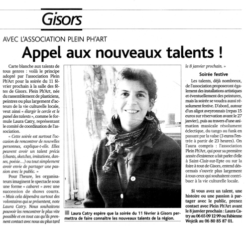 coupure de presse, L'Impartial 22 d�cembre 2005